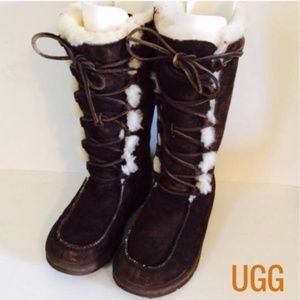 Ugg tall lace-up boots